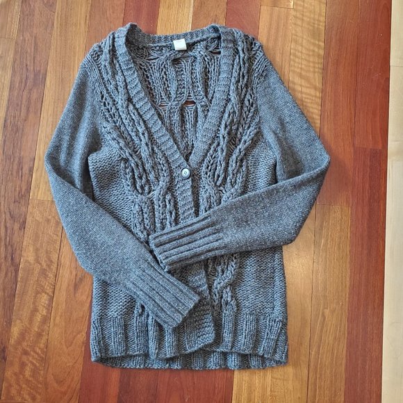 J. Crew Sweaters - J.Crew Gray Chunky Knit Cardigan Size Large
